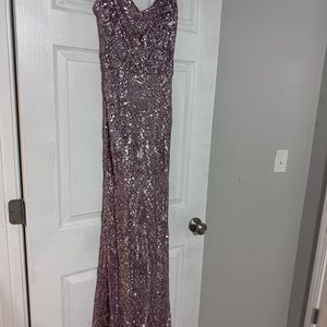 Betsy Adam Pink Sequin Dress